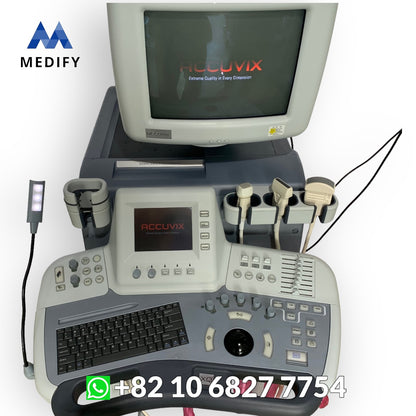 ($1,500) Medison Accuvix XQ Ultrasound System & Cardiac Linear Convex Probe - 3D/4D Software