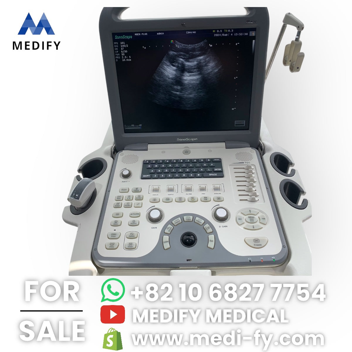 ($4,900) Used SonoScape S6V Portable VET Ultrasound