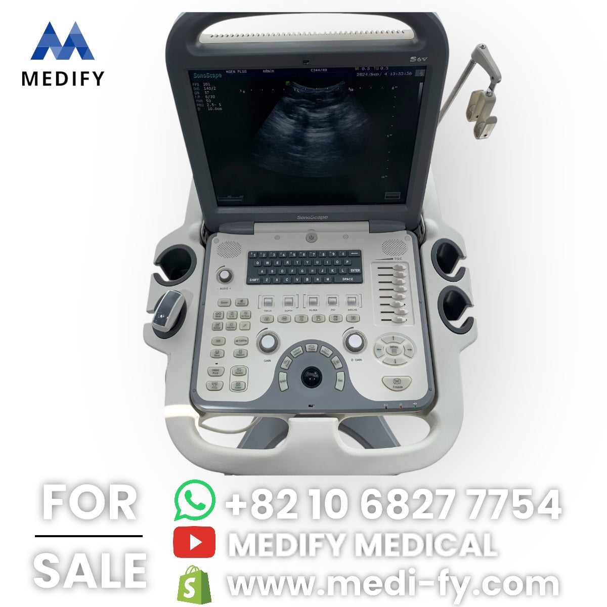 ($4,900) Used SonoScape S6V Portable VET Ultrasound