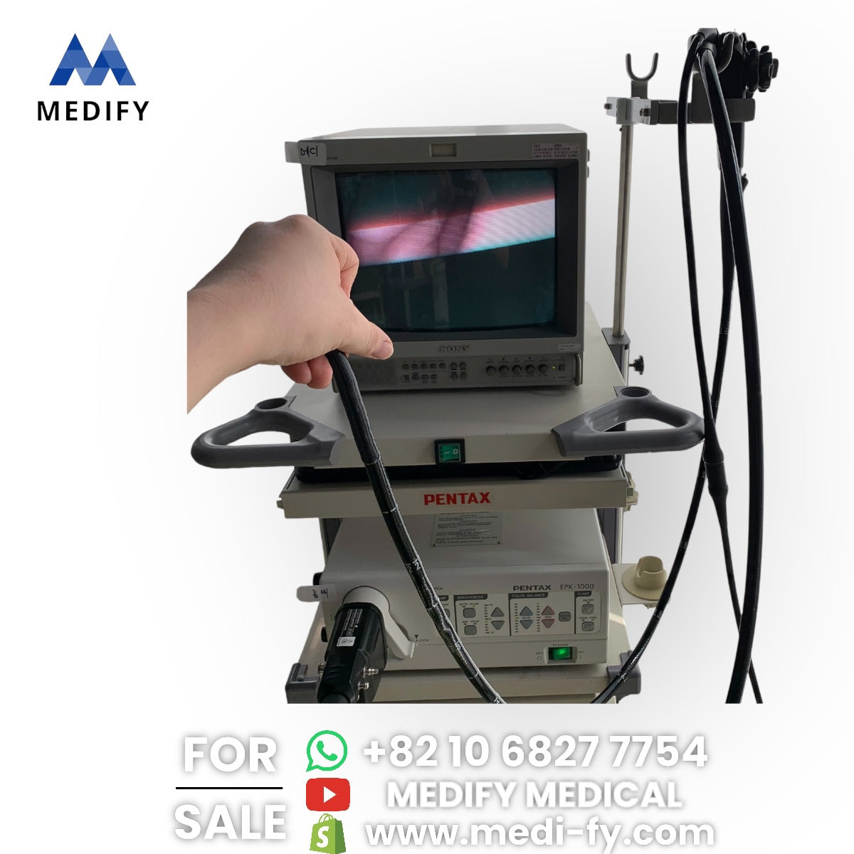 ($11,500) Hitachi Aloka Noblus Portable Ultrasound & EG-3670URK Ultrasound Gastroscope