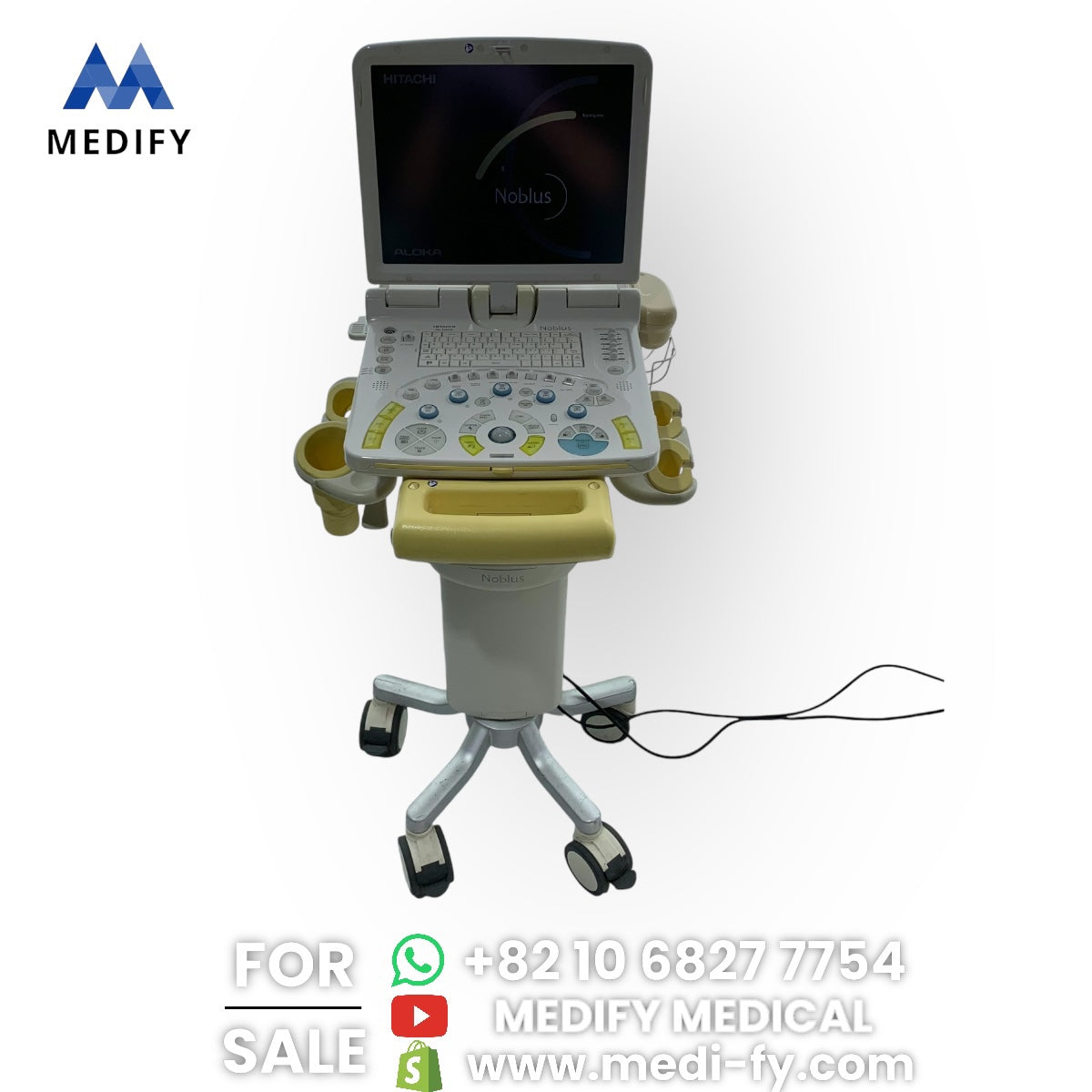 ($11,500) Hitachi Aloka Noblus Portable Ultrasound & EG-3670URK Ultrasound Gastroscope