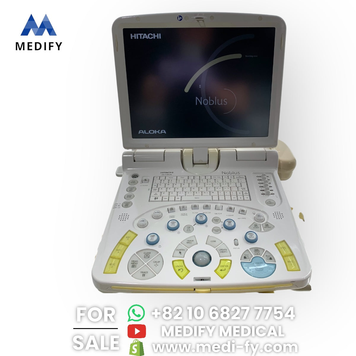 ($11,500) Hitachi Aloka Noblus Portable Ultrasound & EG-3670URK Ultrasound Gastroscope