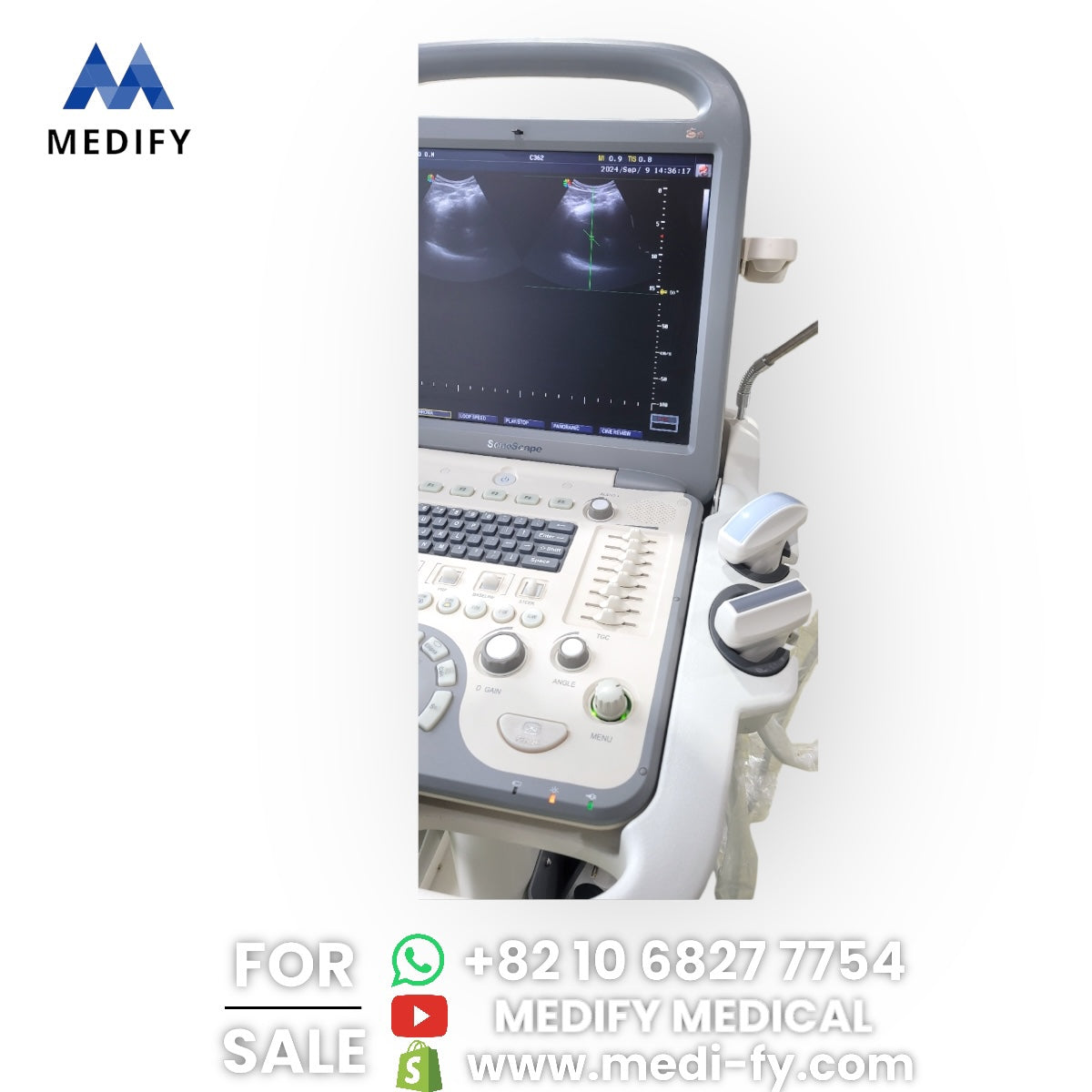 ($5,900) Used SonoScape S8 Portable Ultrasound & 2Probes