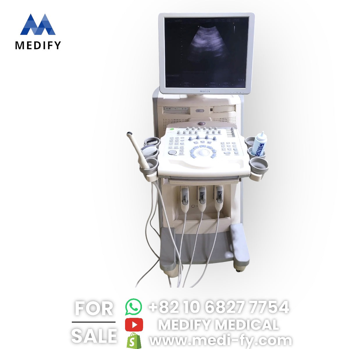 ($3,300) Used Samsung Medison V10 Ultrasound System & 3Probes