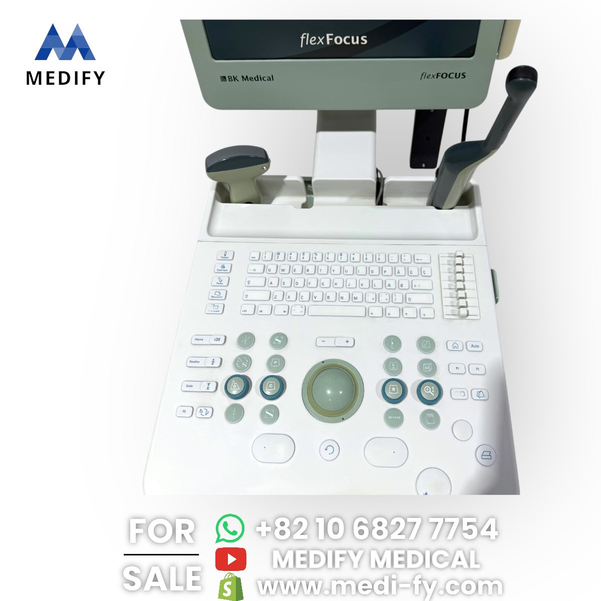 ($4,000) BK Medical FlexFocus Type 1202 Ultrasound & Convex,Vaginal Probes