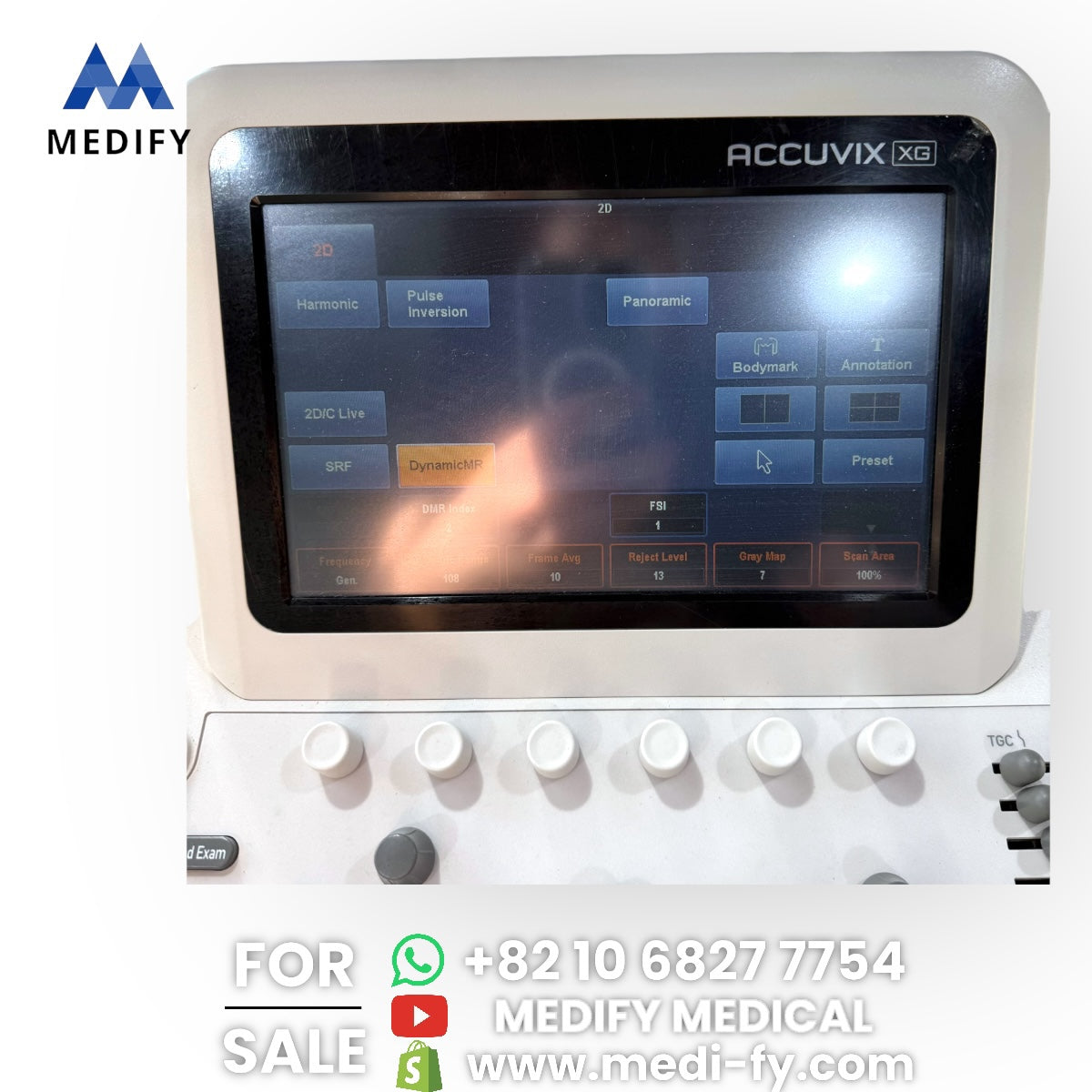 ($6,000) Samsung Medison Accuvix XG Ultrasound & Convex, Vaginal, Linear Probes