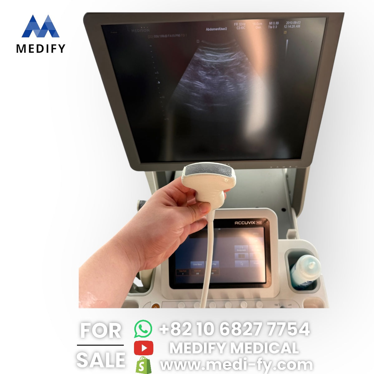 ($6,000) Samsung Medison Accuvix XG Ultrasound & Convex, Vaginal, Linear Probes