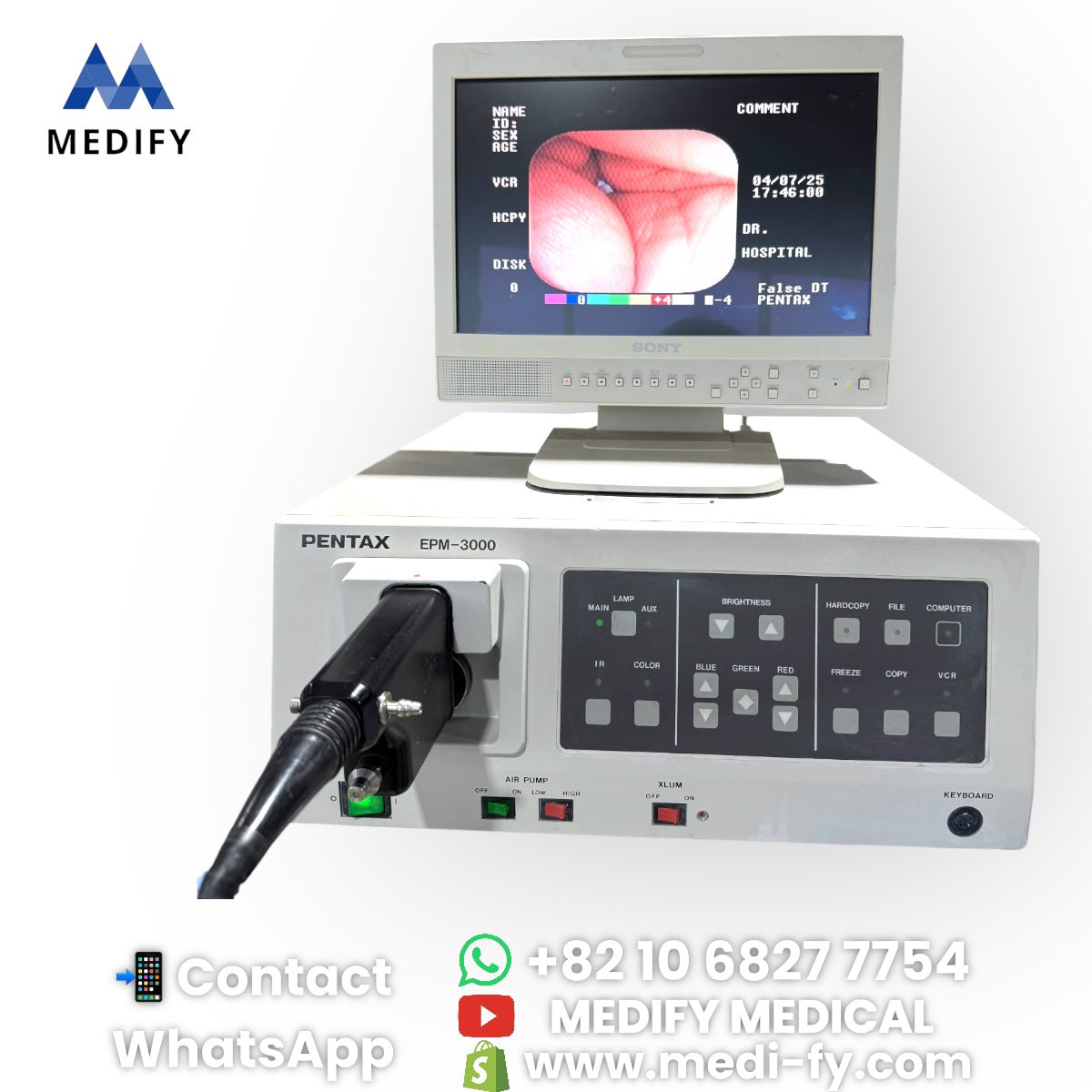 (1,900$) Pentax EPM-3000 Video Endsocopy System & EG-2731 Gastroscope & EC-3801F Colonoscope