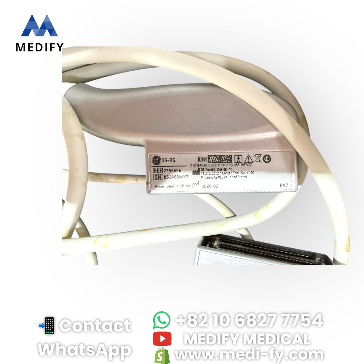 (6,500$) Used GE Vivid i +2Probes (4C-RS Convex & 3S-RS Cardiac)