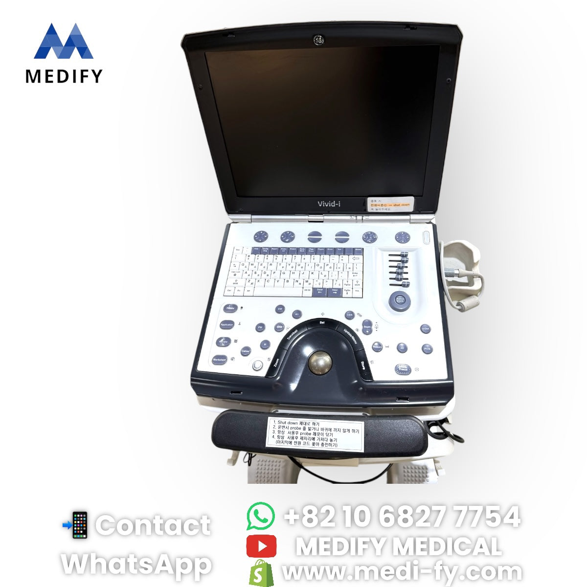 (6,500$) Used GE Vivid i +2Probes (4C-RS Convex & 3S-RS Cardiac)