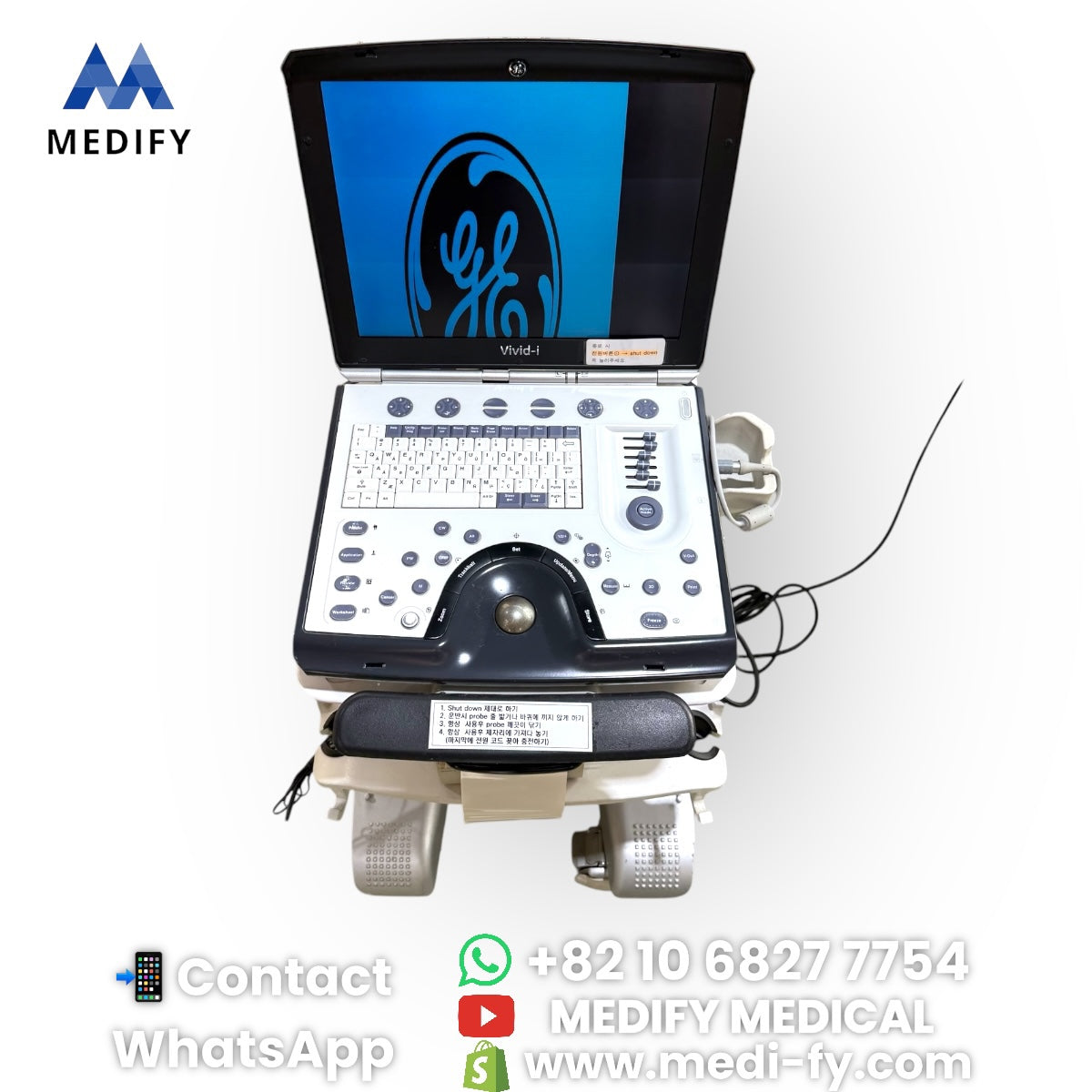 (6,500$) Used GE Vivid i +2Probes (4C-RS Convex & 3S-RS Cardiac)