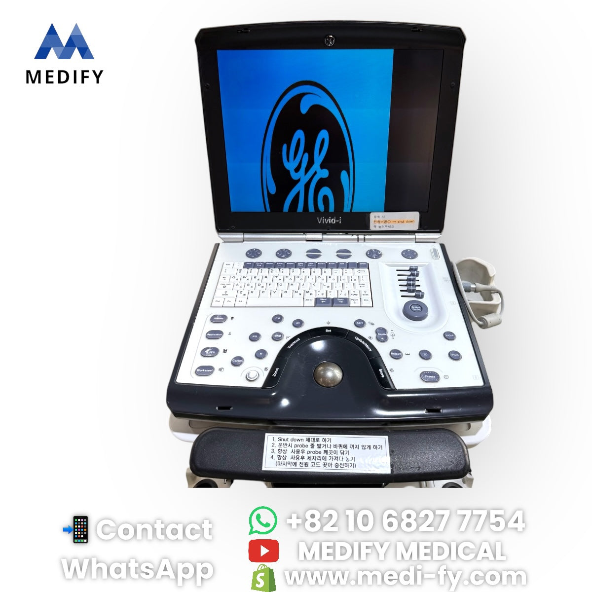 (6,500$) Used GE Vivid i +2Probes (4C-RS Convex & 3S-RS Cardiac)