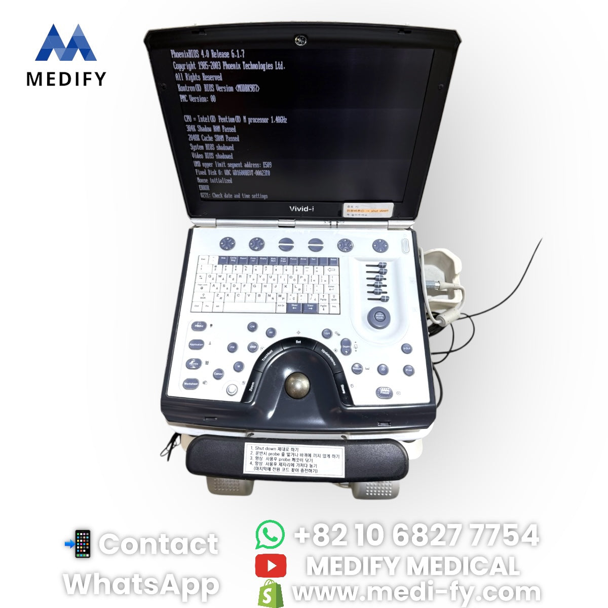 (6,500$) Used GE Vivid i +2Probes (4C-RS Convex & 3S-RS Cardiac)