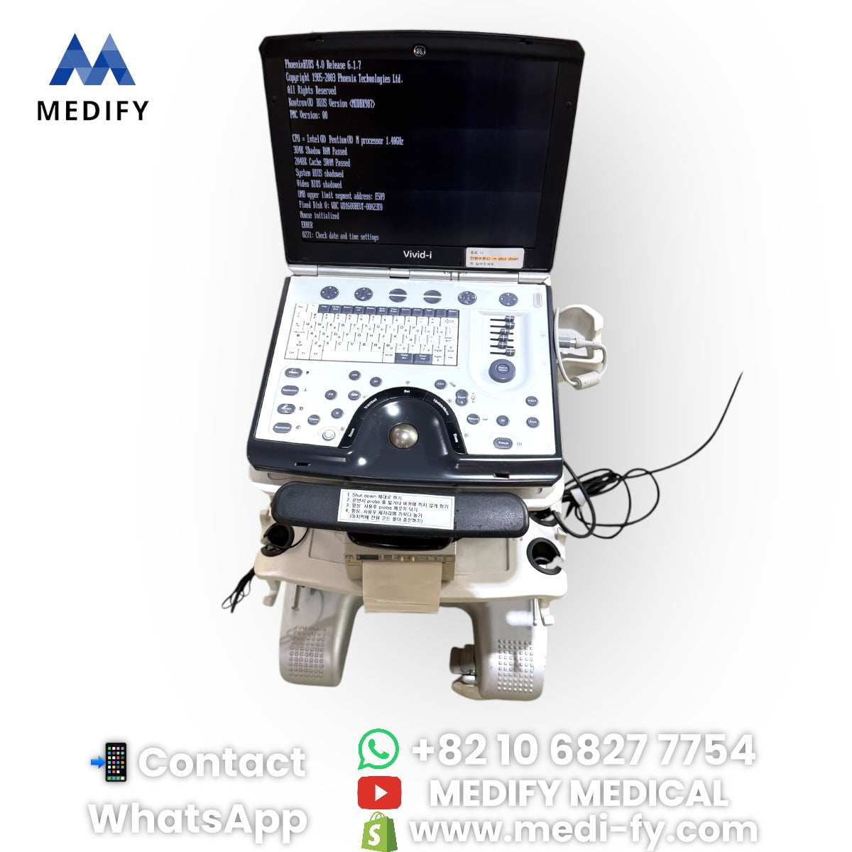 (6,500$) Used GE Vivid i +2Probes (4C-RS Convex & 3S-RS Cardiac)