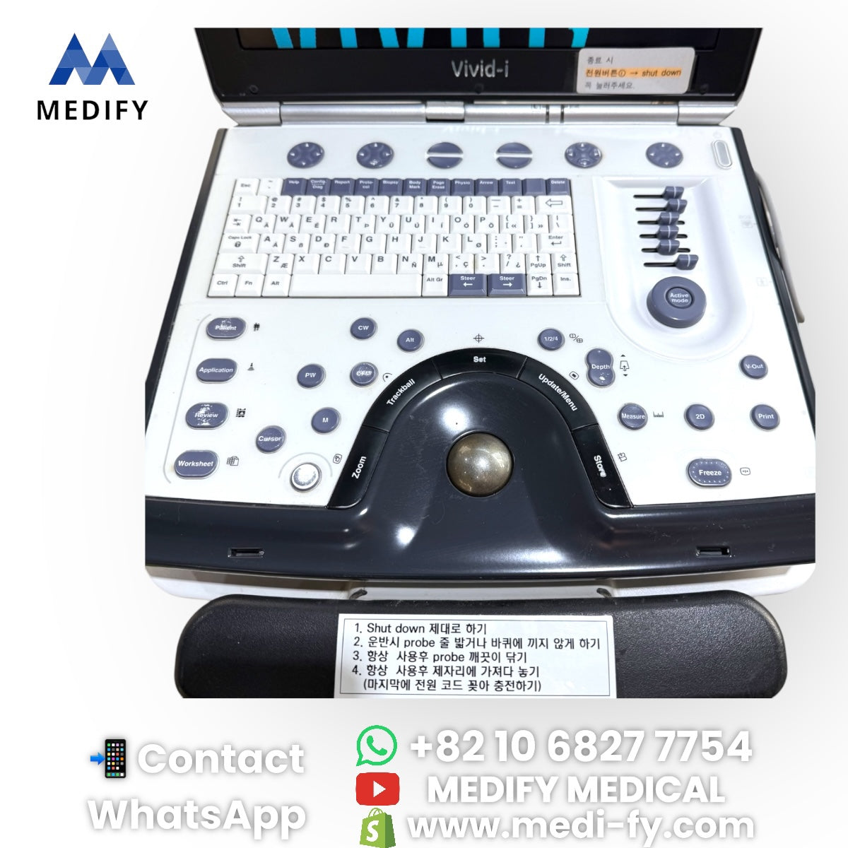 (6,500$) Used GE Vivid i +2Probes (4C-RS Convex & 3S-RS Cardiac)