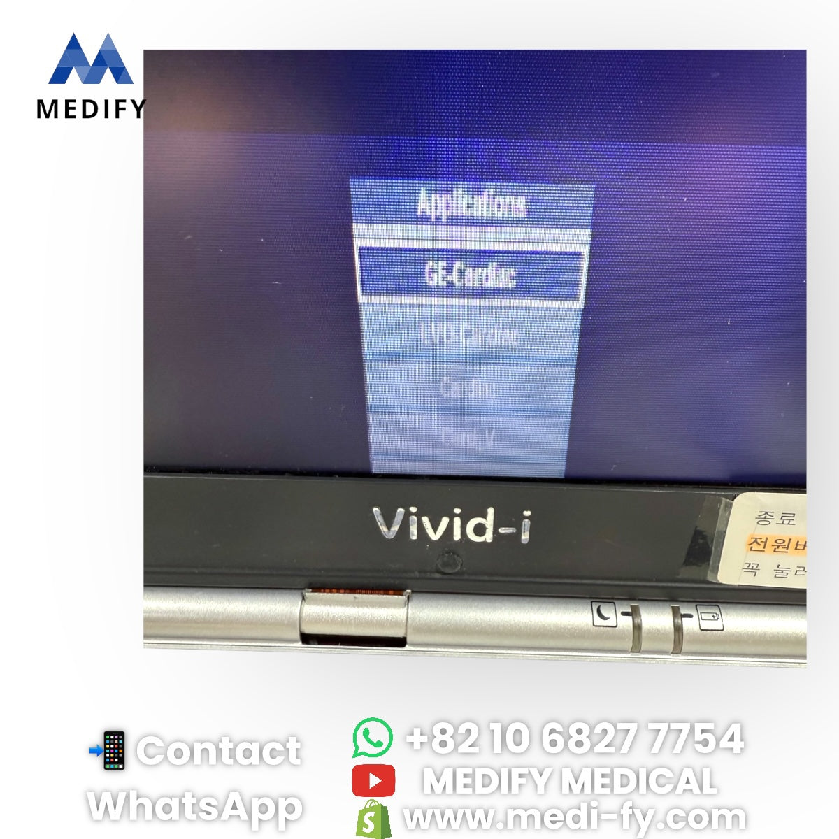 (6,500$) Used GE Vivid i +2Probes (4C-RS Convex & 3S-RS Cardiac)