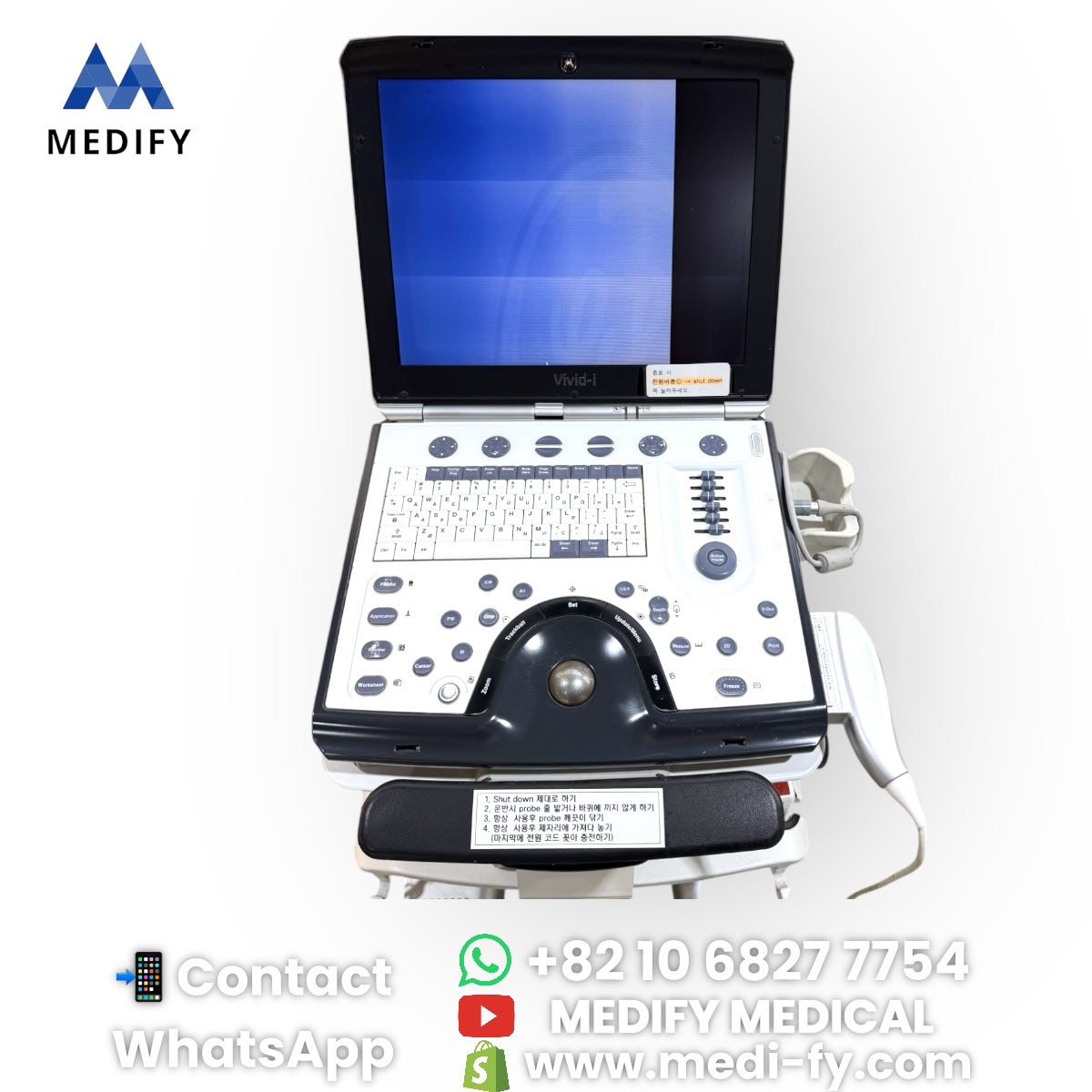 (6,500$) Used GE Vivid i +2Probes (4C-RS Convex & 3S-RS Cardiac)