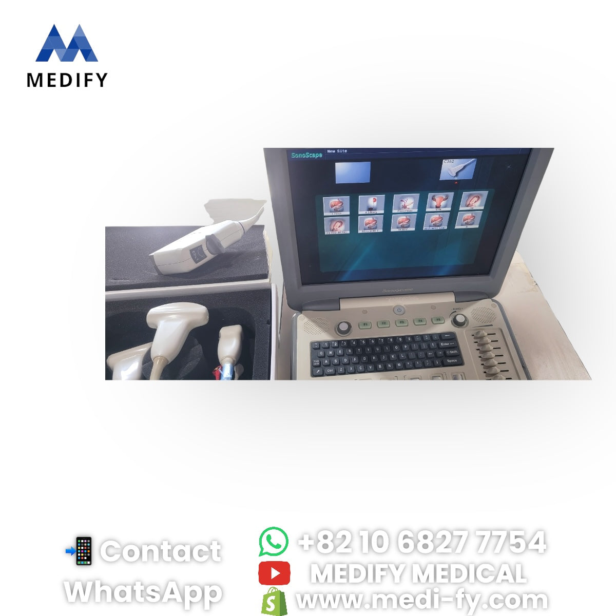 For Sale Used Sonoscape S8 Portable Ultrasound & 3Probes