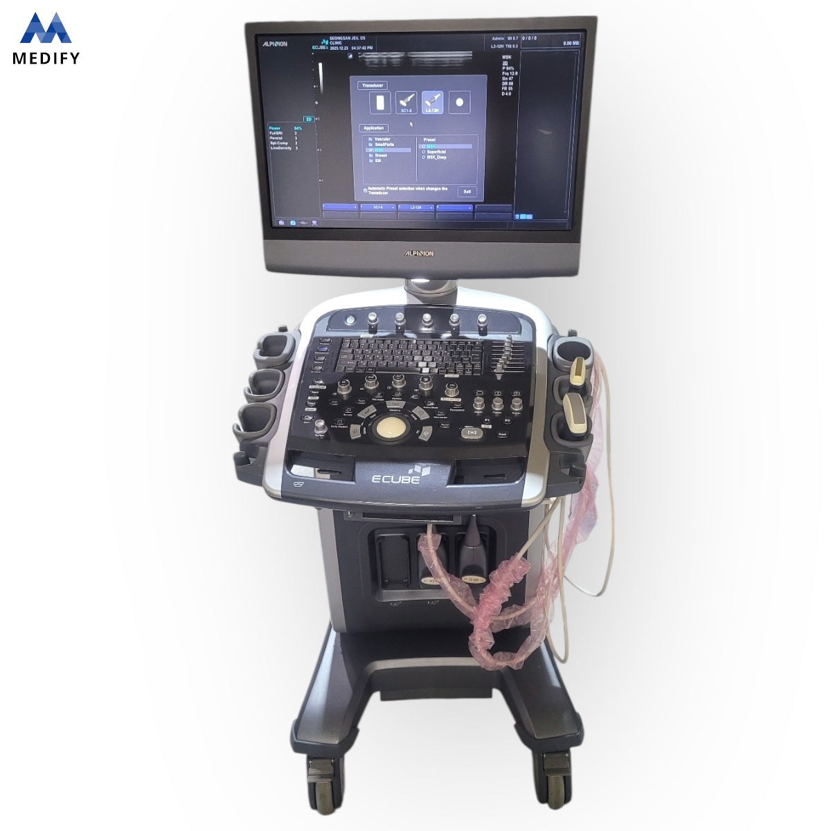 Used Alpinion Ecube9 Ultrasound - 2Probes Convex Linear For Sale