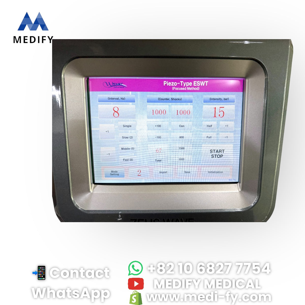 For Sale Zeus Wave Piezo Type Focus ESWT Shock Wave