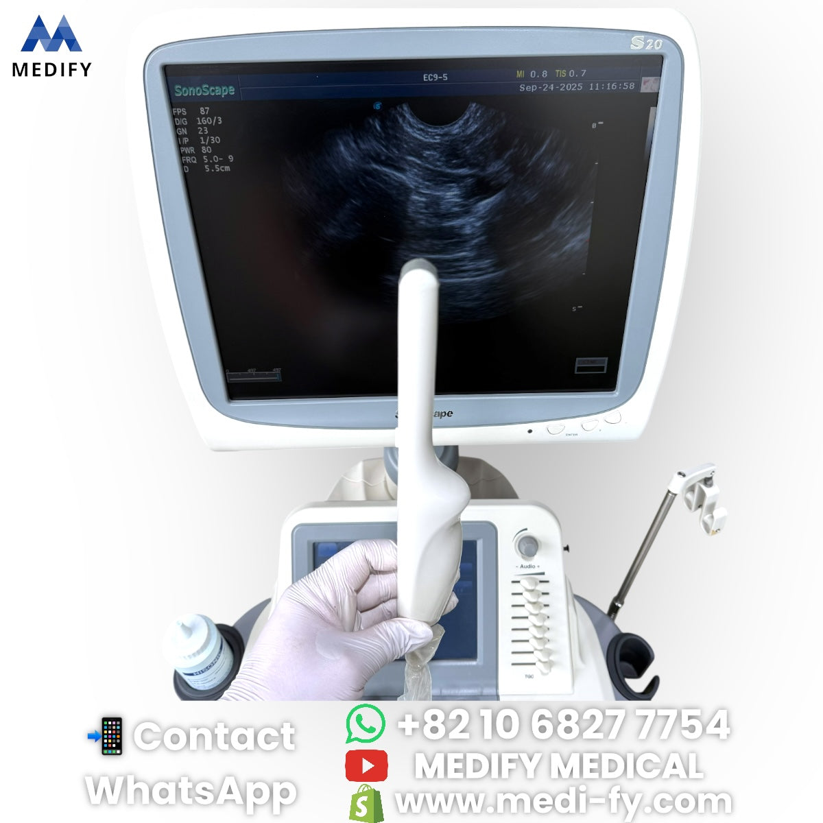 For Sale Sonoscape S20 Ultrasound System - 3Probes