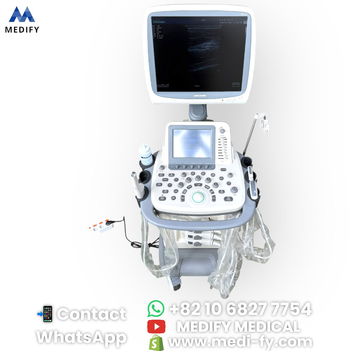 For Sale Sonoscape S20 Ultrasound System - 3Probes
