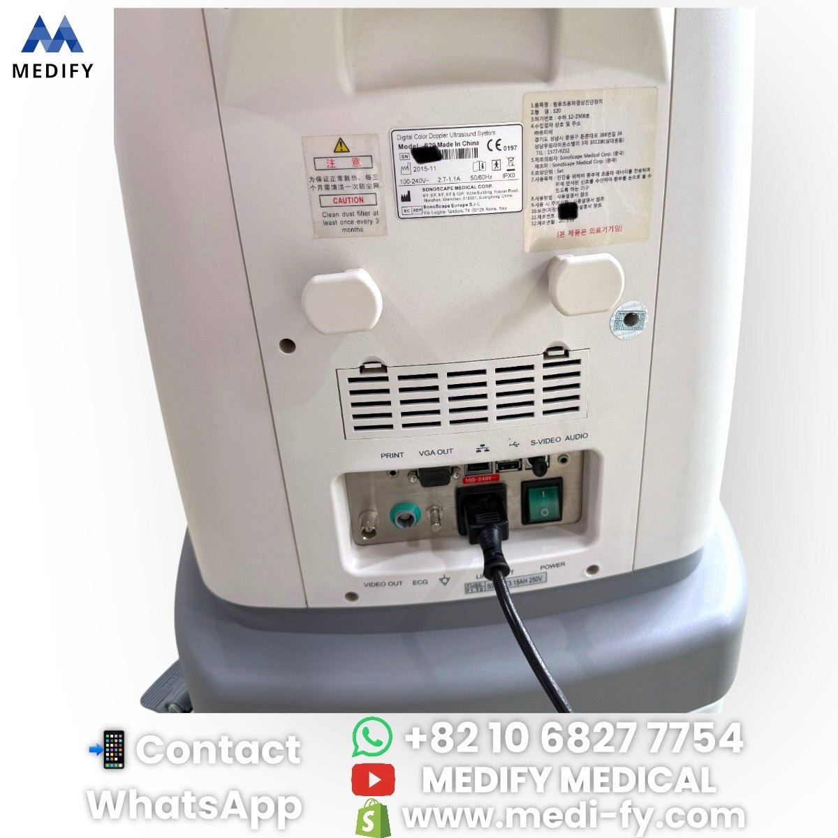 For Sale Sonoscape S20 Ultrasound System - 3Probes