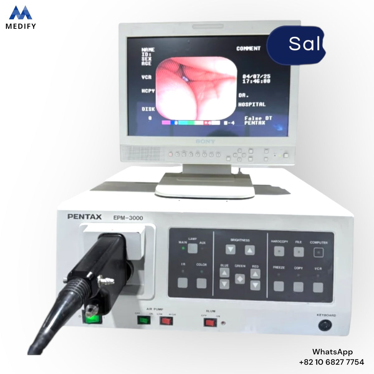For Sale Pentax EPM-3000 Video Endsocopy System & EG-2731 Gastroscope & EC-3801F Colonoscope