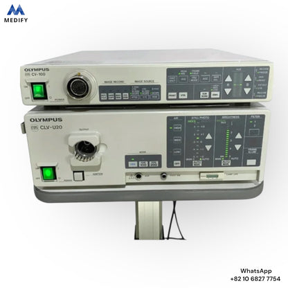 ($1,100) Olympus CV-100 Processor Endoscopy & CLV-U20 Light Source