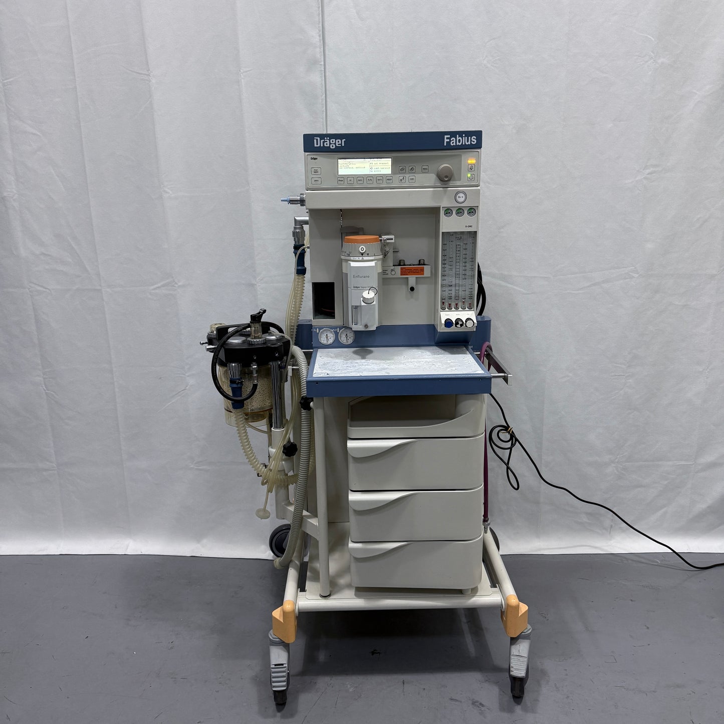 Used Drager Fabius Anesthesia Machine & Enflurane Vapor 2000 For Sale