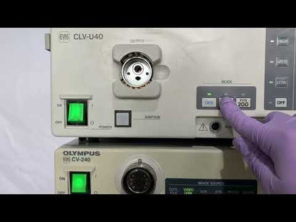 ($1,500) Olympus Endoscopy CV-240 Video Processor & CLV-U40 Light Source